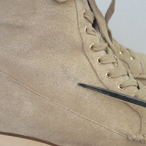 Kelsi Dagger Brooklyn Whip Clog Suede Booties Fawn Color Size 10 - Picture 8 of 16